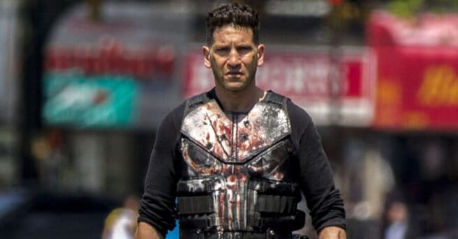 Videos from the set of The Punisher Special Presentation show Jon Bernthal in action and suited up in full costume